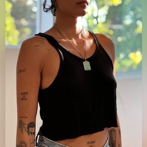 Ozma Boy tank silk noil jersey crop tank